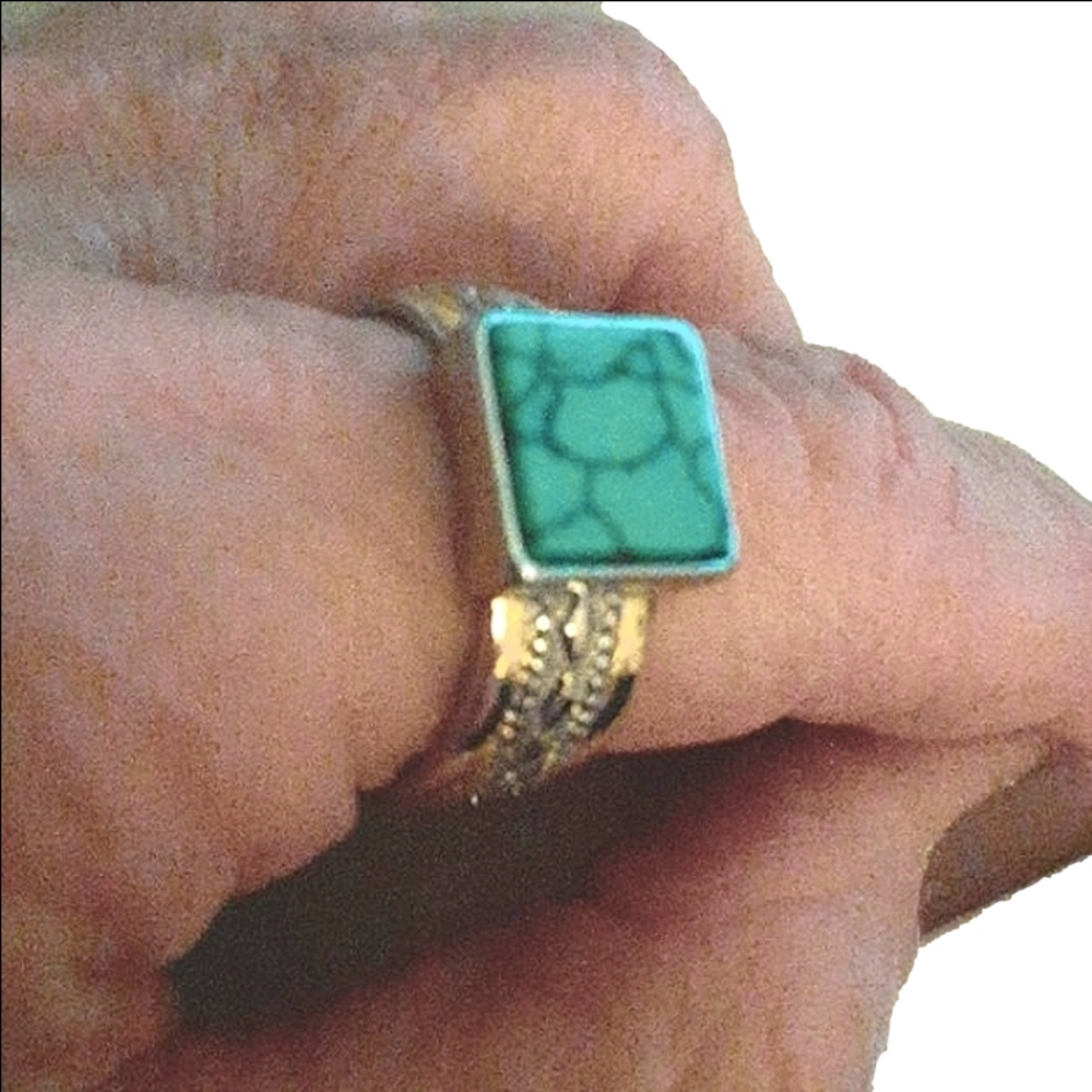 NWT- Vtg COPPER & TURQUOISE (faux)   - Sz 11½